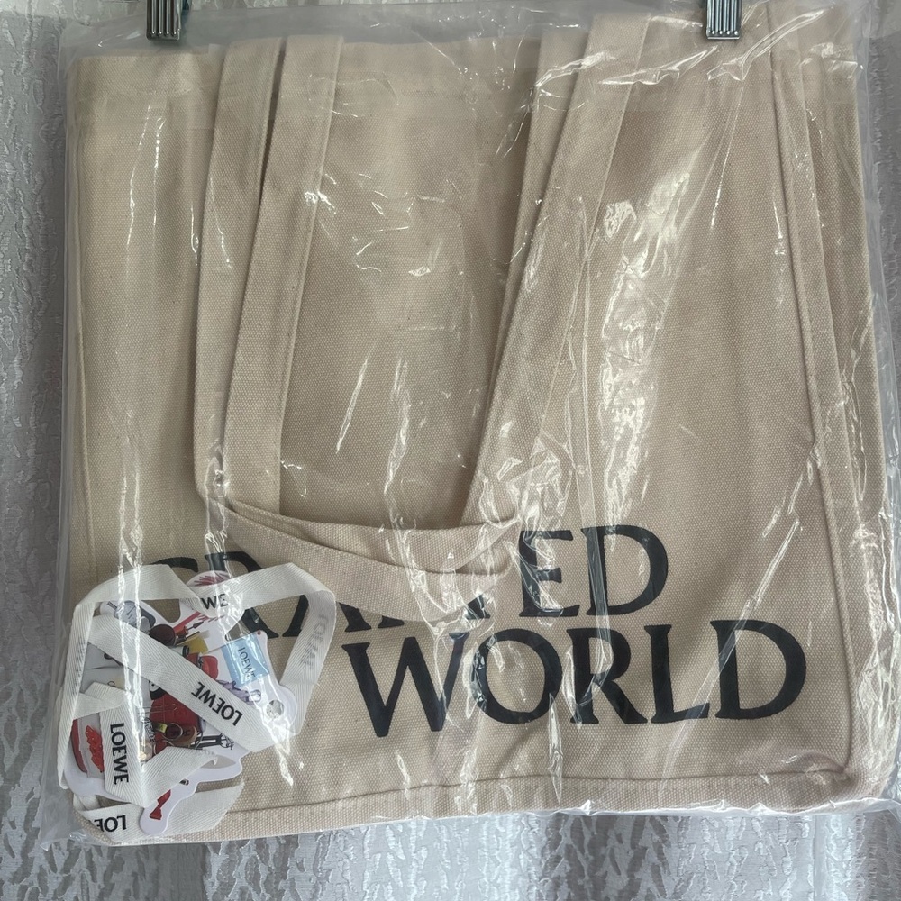 NEW Loewe Tote Canvas Tote Bag with Graphic Design - Picture 3 of 5